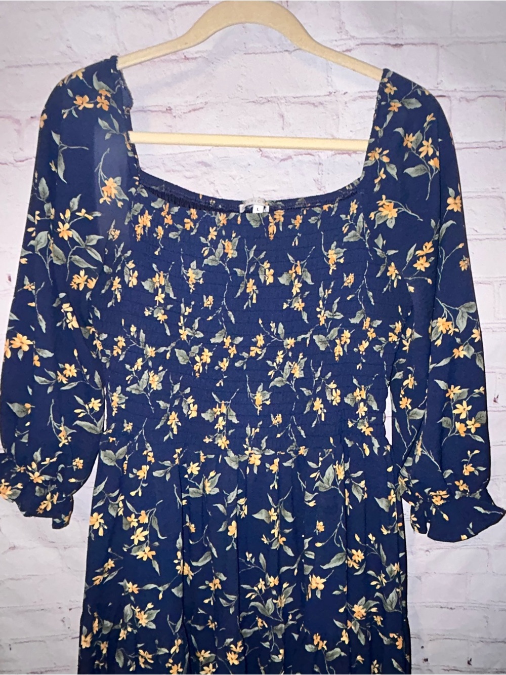 Baltic Born Marta Smocked Midi Dress size L - Picture 3 of 11